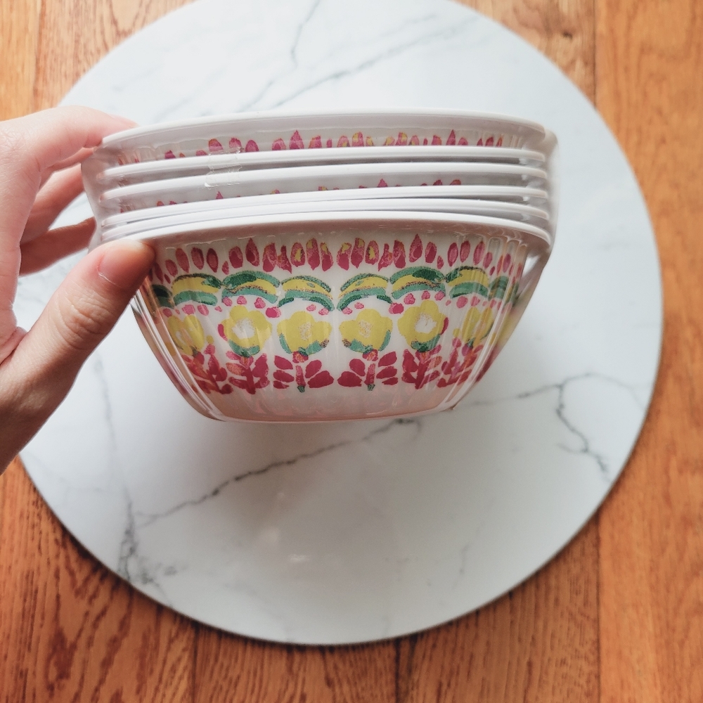 NEW Cynthia Rowley Outdoor Bowls Set of 6
